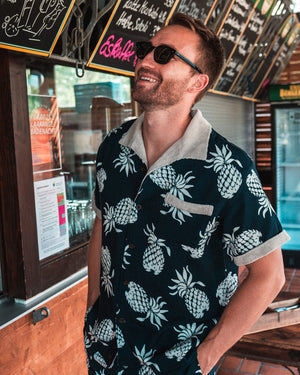 Pike Brothers 1961 Cabana Shirt - Entrega Blue - Salt Flats Clothing