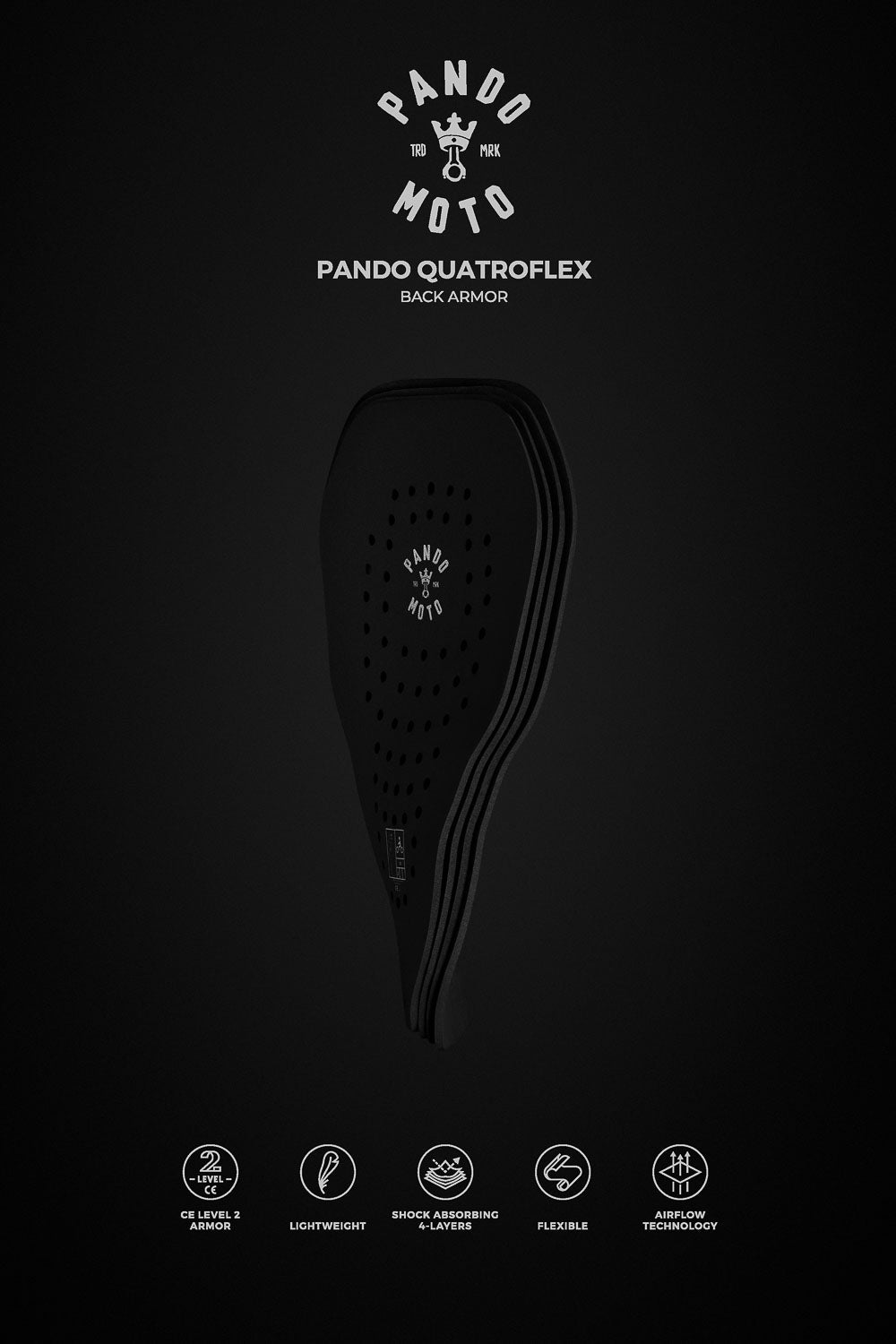 Pando Moto Quatroflex L2 Back Protector - Salt Flats Clothing