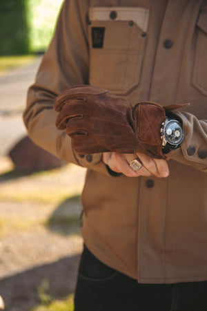 Age of Glory Rover Men's CE Gloves - Caramel Suede - Salt Flats Clothing