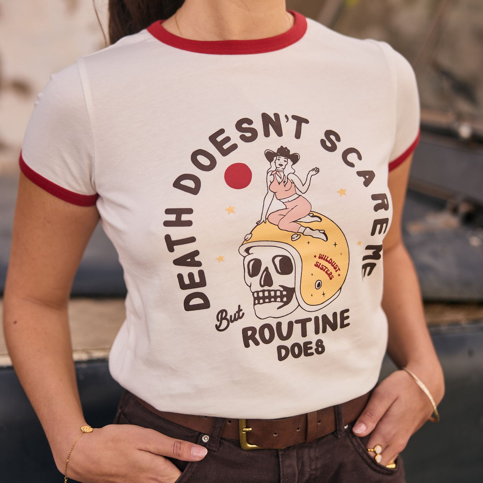 Wildust Sisters Scary Routine Ladies T'Shirt - Salt Flats Clothing