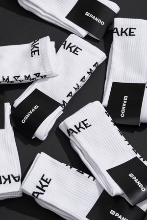 Pando Moto Brake Socks - White - Salt Flats Clothing