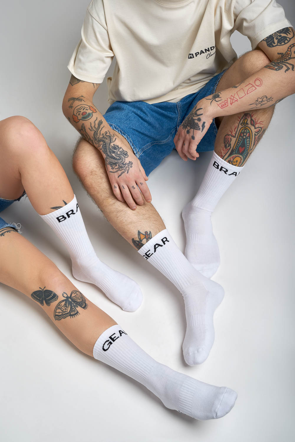 Pando Moto Brake Socks - White - Salt Flats Clothing