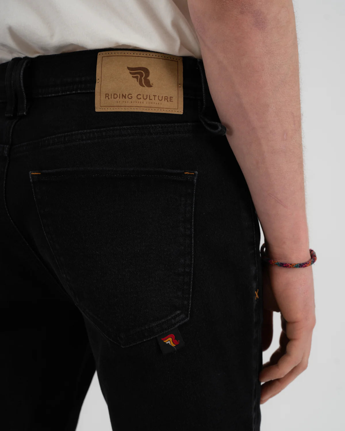 Riding Culture Tapered Slim Men's Motorcycle Jeans - Black - Salt Flats Clothing