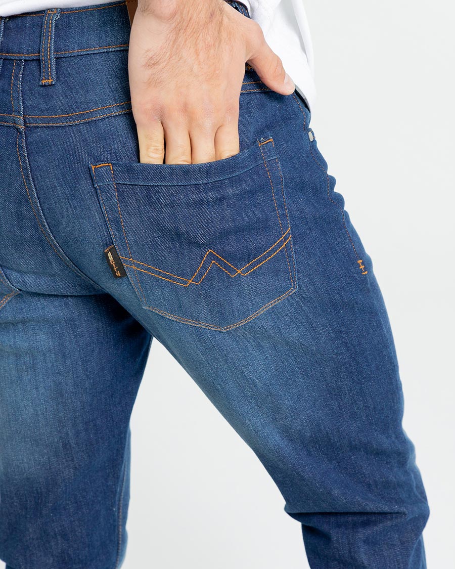 ByCity Bull Men's Motorcycle Jeans - Dark Blue - Salt Flats Clothing