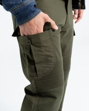 ByCity Mixed Slim III Men's Motorcycle Cargo Pants - Green - Salt Flats Clothing