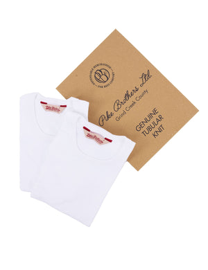 Pike Brothers 1947 Round Neck - White Set (2Tees) - Salt Flats Clothing
