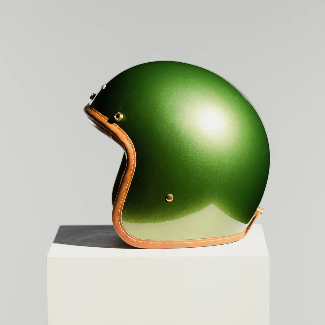 Hedon Hedonist ECE 06 Open Face Motorcycle Helmet - Olivea - Salt Flats Clothing