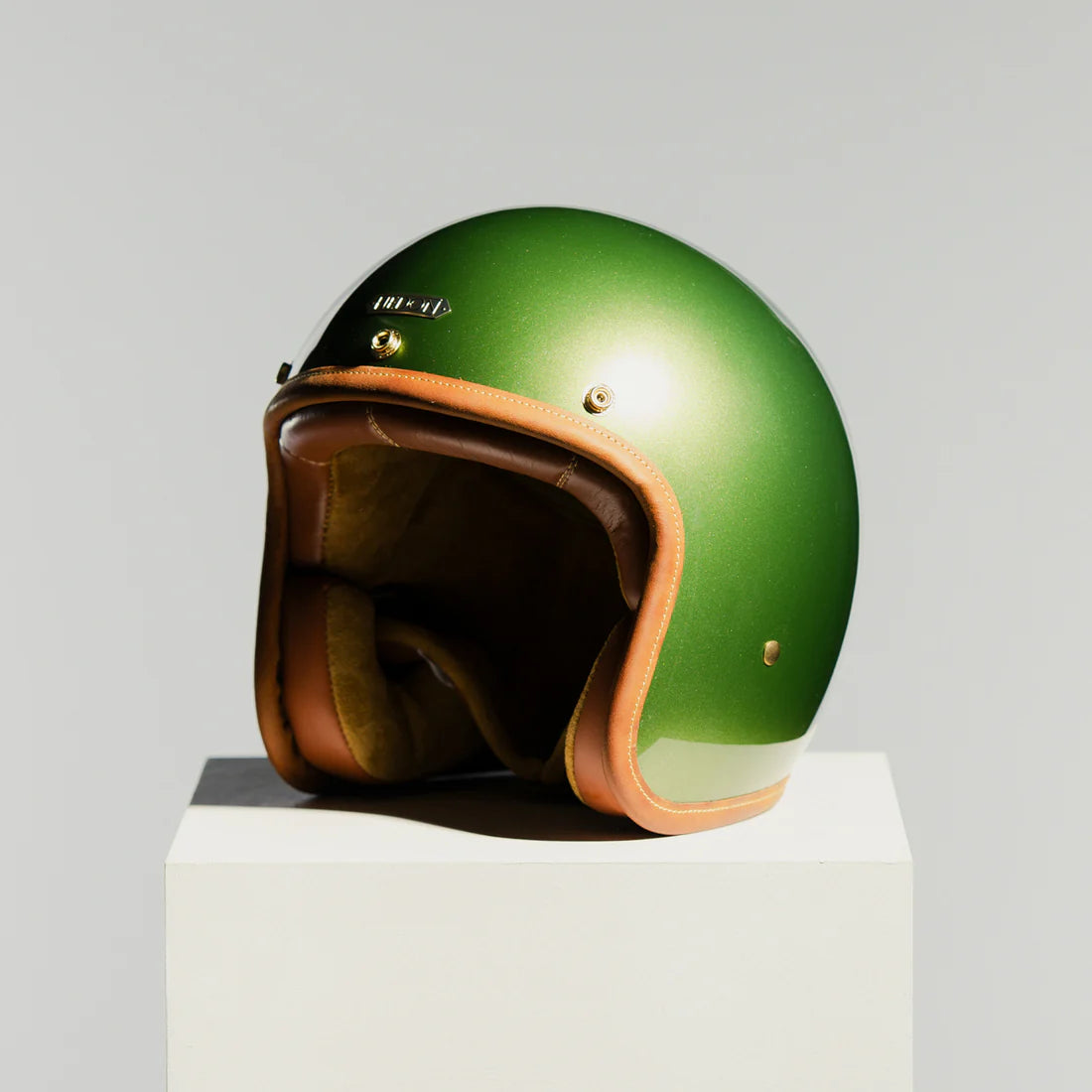 Hedon Hedonist ECE 06 Open Face Motorcycle Helmet - Olivea - Salt Flats Clothing