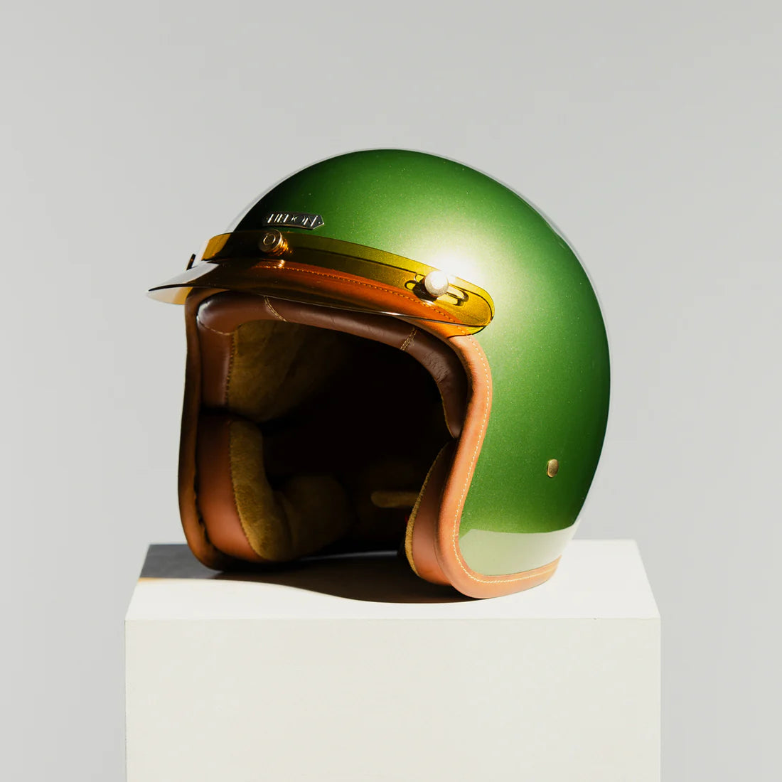 Hedon Hedonist ECE 06 Open Face Motorcycle Helmet - Olivea - Salt Flats Clothing