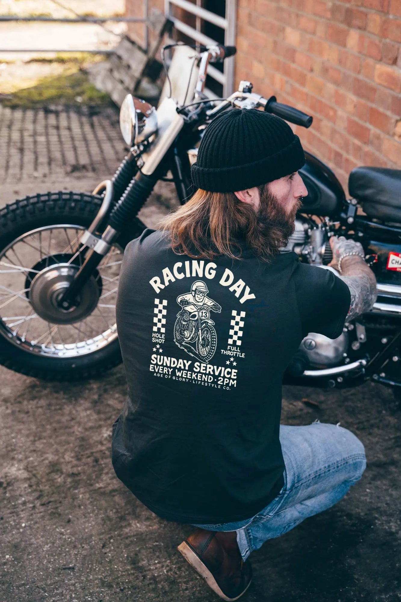 Age of Glory Sunday Service T'Shirt - Black - Salt Flats Clothing