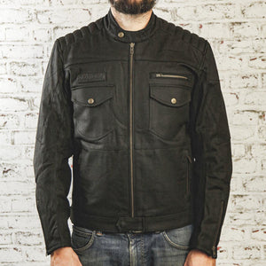 Age of Glory Worker Waxed Cotton Jacket - Black - Salt Flats Clothing
