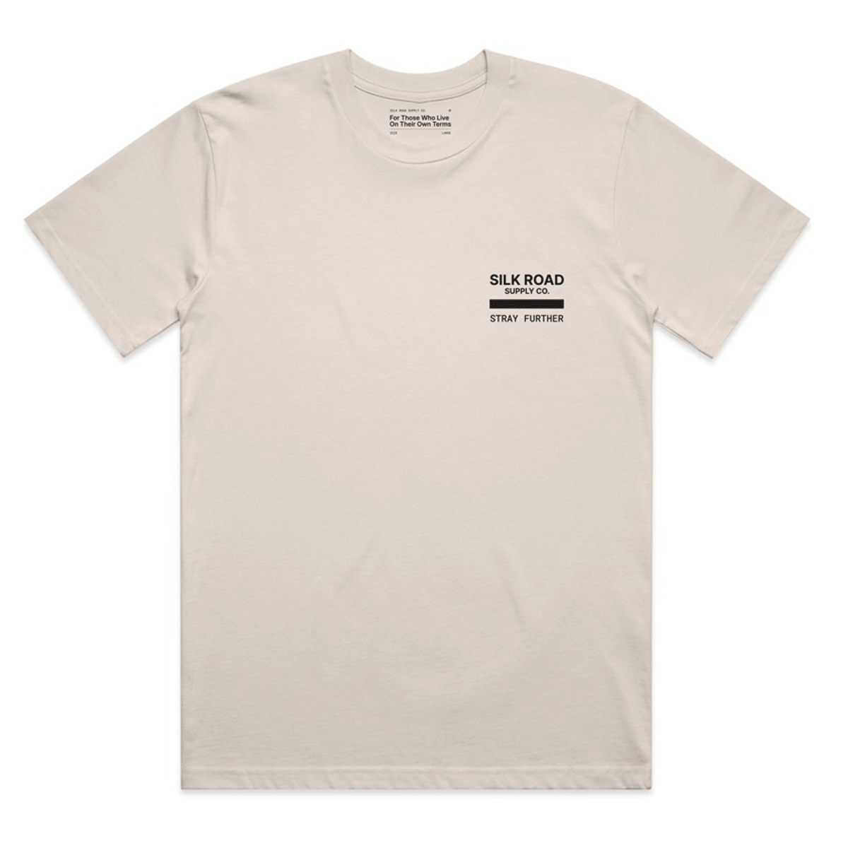 Silk Road Bar Core T-Shirt - Bone - Salt Flats Clothing