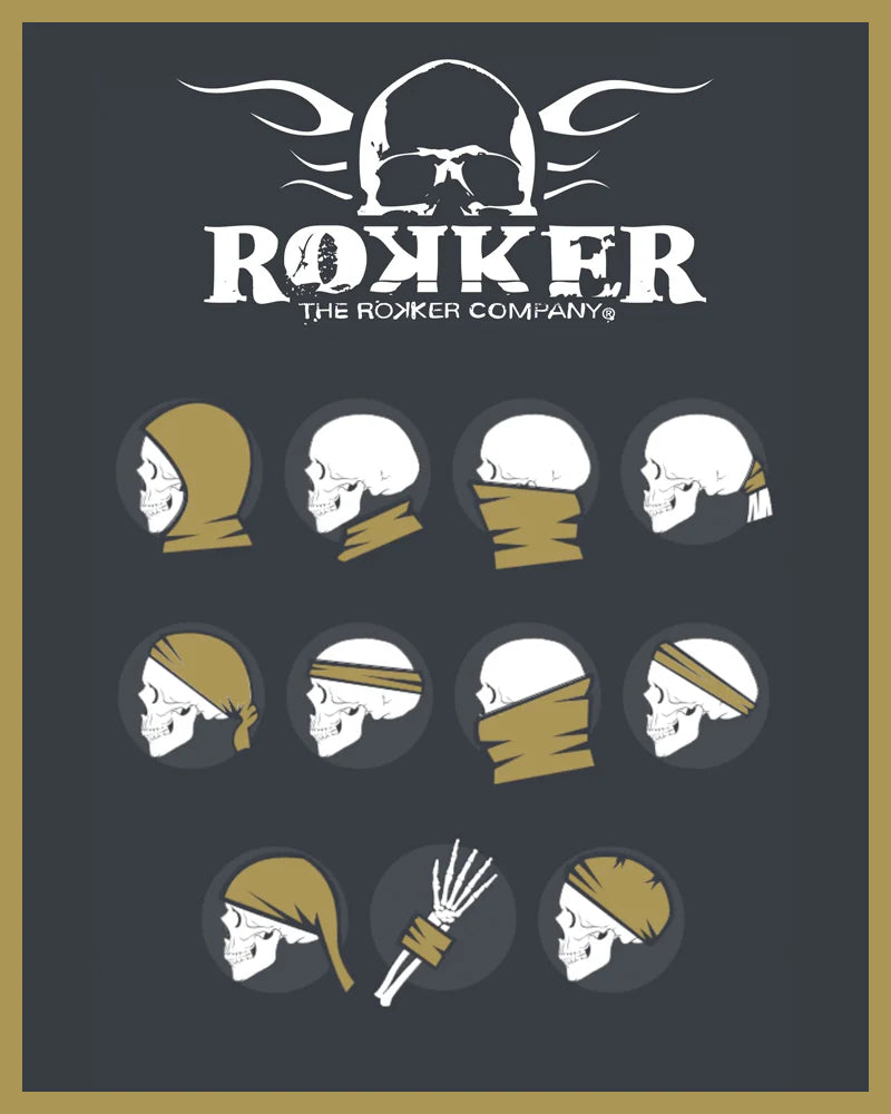 Rokker Neckwarmer Check Skull - Red - Salt Flats Clothing
