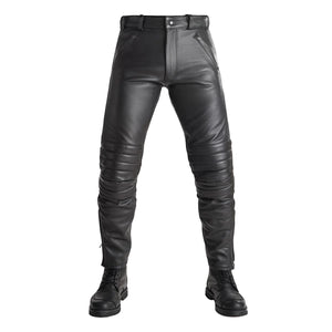 Pando Moto Katana Slim Men's Leather Trouser - Black - Salt Flats Clothing
