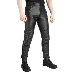 Pando Moto Katana Slim Men's Leather Trouser - Black - Salt Flats Clothing