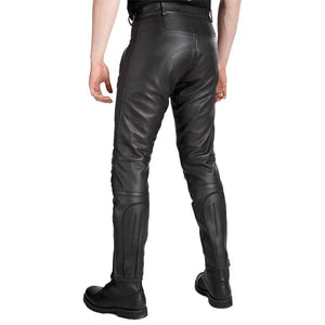 Pando Moto Katana Slim Men's Leather Trouser - Black - Salt Flats Clothing