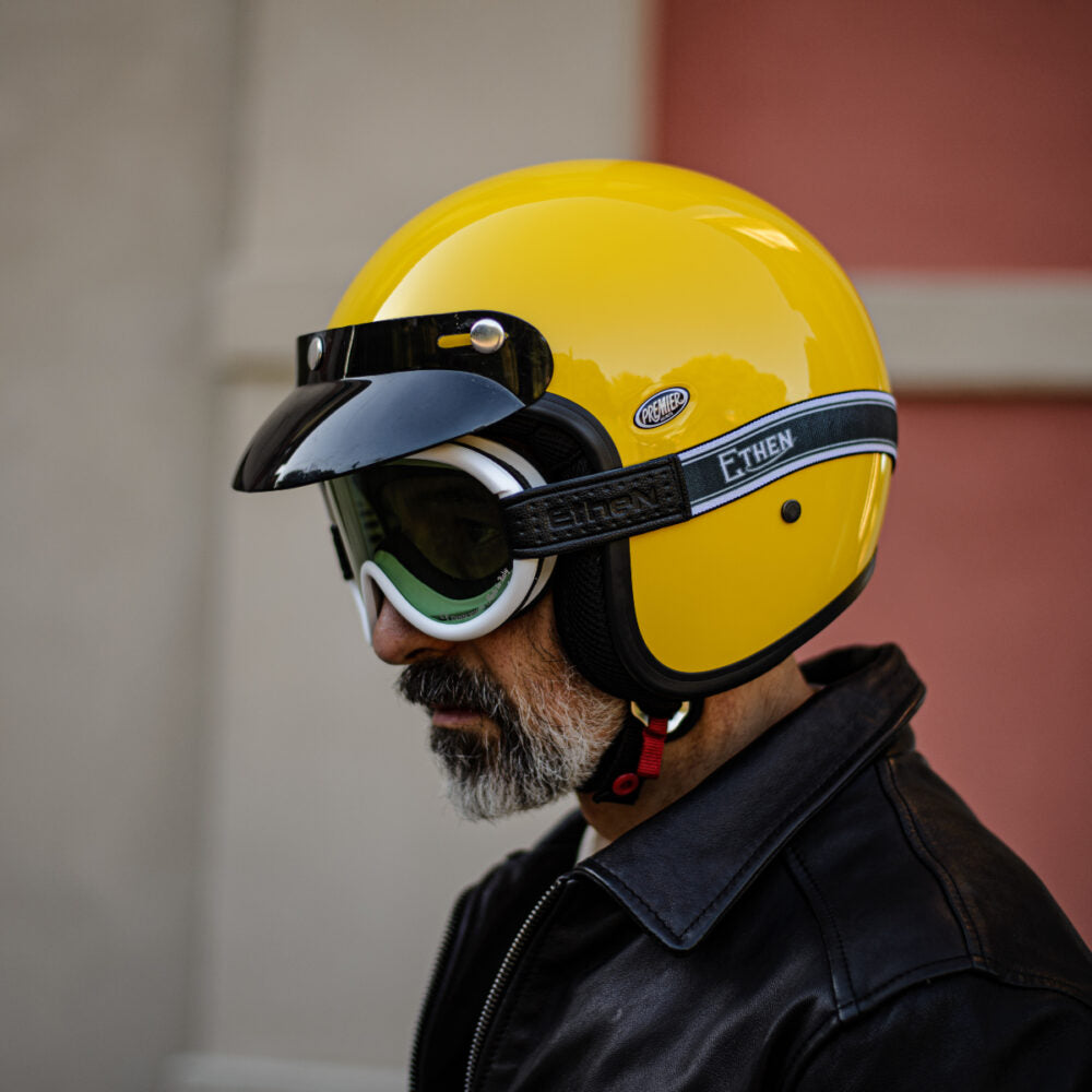 Ethen Scrambler Green Lens Goggles - Black/Green - Salt Flats Clothing
