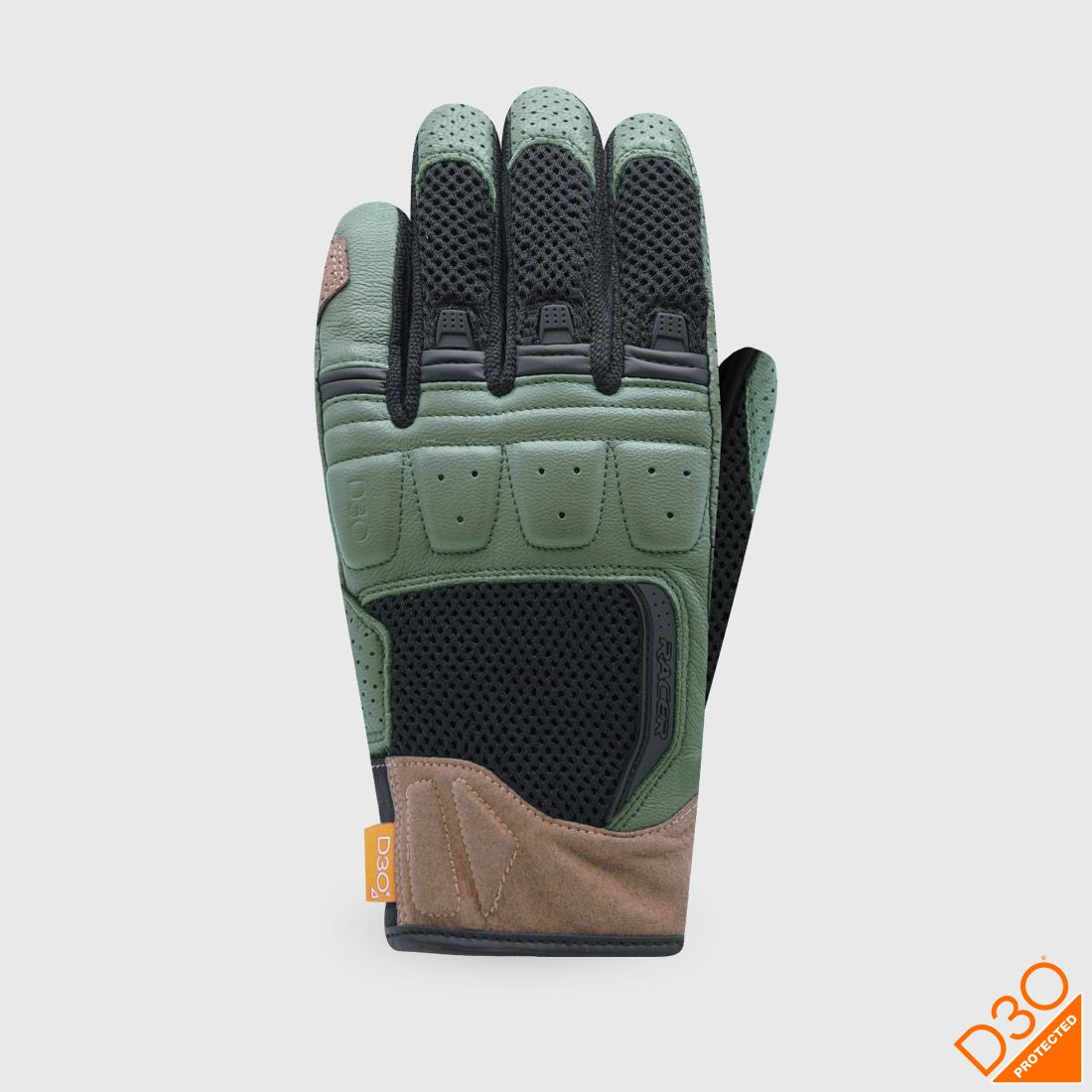 Racer Gloves Ronin Summer Men's Glove - Khaki Black Beige - Salt Flats Clothing