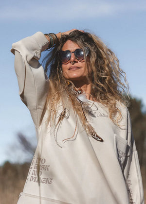 Wildust Sisters Escape Oversized Sweatshirt - Ecru - Salt Flats Clothing