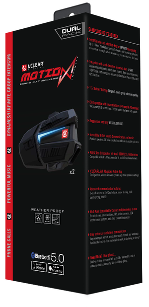 UCLEAR MOTION INFINITY DUAL PACK BLUETOOTH HELMET COMMUNICATION