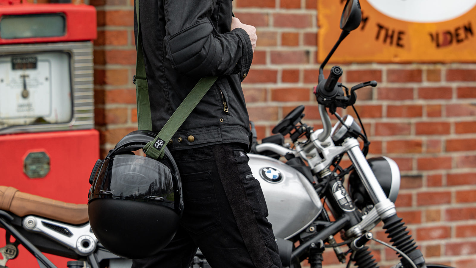 Copy of Wentworth Goods Co Wax Cotton Helmet Sling - Olive