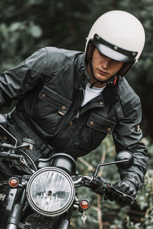 Garibaldi Heritage 1972 Black Wax Cotton Look Mens Jacket CE - Salt Flats Clothing - Freddie Dobbs