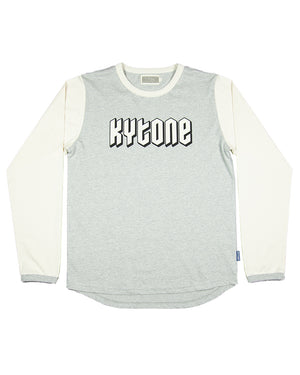 Kytone Metal Grey/White LS T'Shirt - Salt Flats Clothing