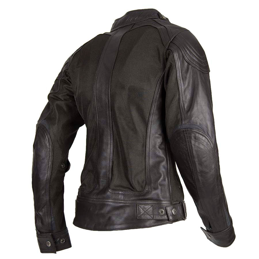 By City - By City Ladies Sahara Venty II Mesh Leather Jacket Brown - Ladies Jackets - Salt Flats Clothing