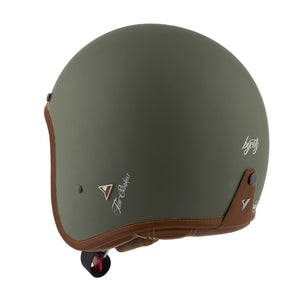 ByCity Two Strokes Open Face Helmet - Matte Green