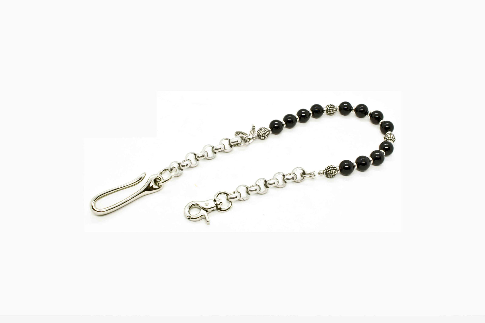 Black Pearl Creations Shiny Black Onyx Wallet Chain