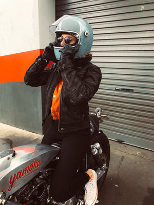 Black Arrow - Black Arrow Ladies Night Hawk Buffalo Leather Jacket - Ladies Jackets - Salt Flats Clothing