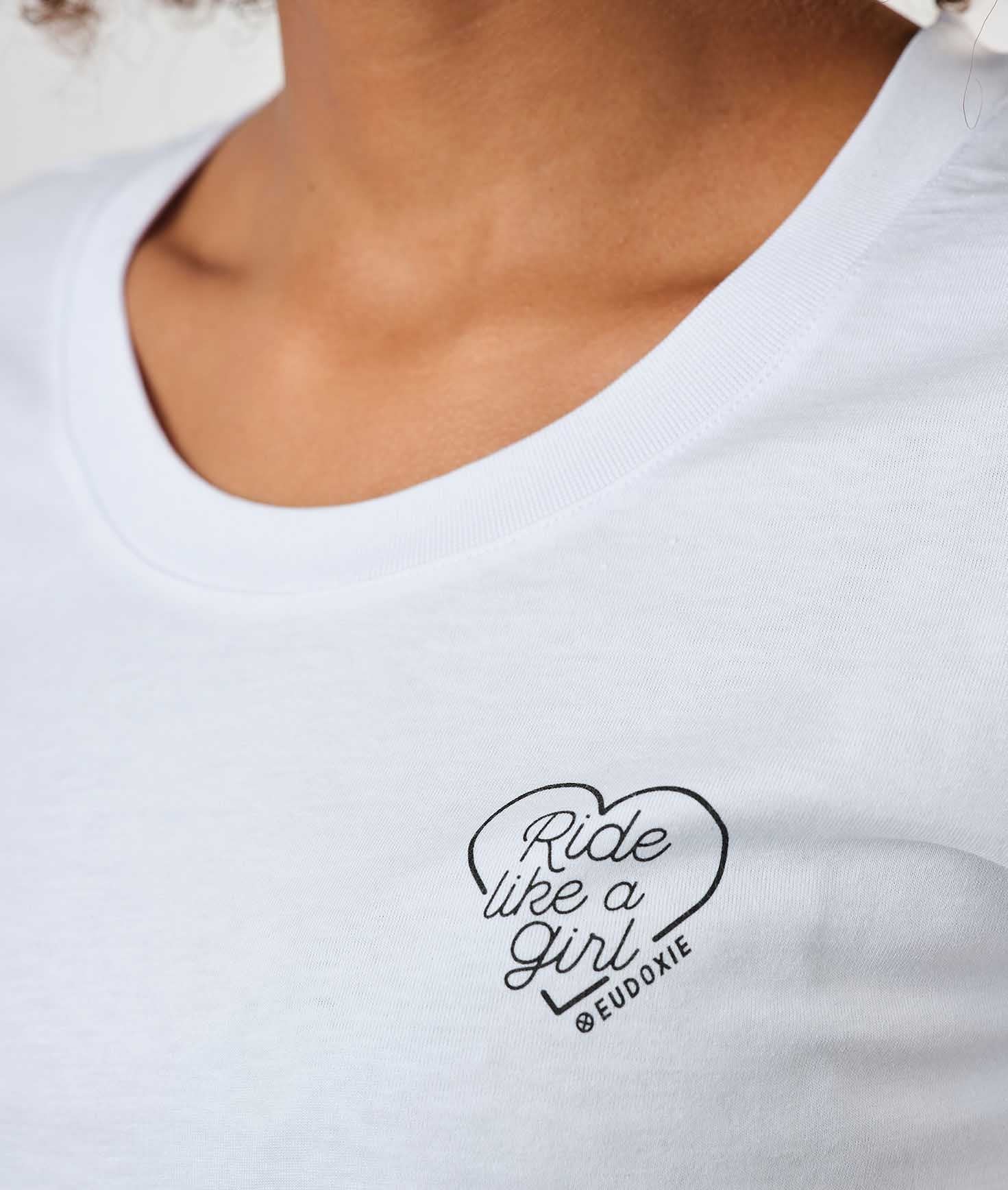 Eudoxie - Eudoxie Ride Like A Girl White T'Shirt - T-Shirts - Salt Flats Clothing