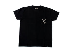 Wheels and Waves Lightning T'Shirt in Black