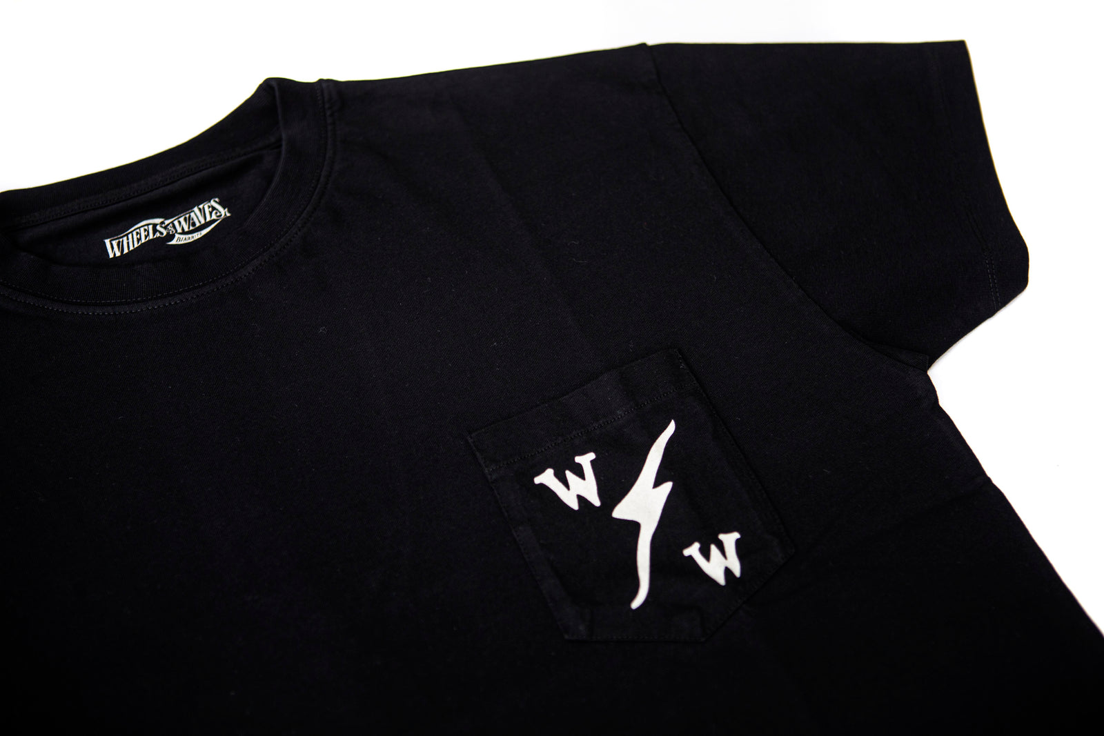 Wheels and Waves Lightning T'Shirt in Black