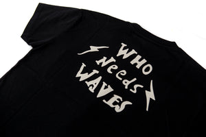 Wheels and Waves Lightning T'Shirt in Black