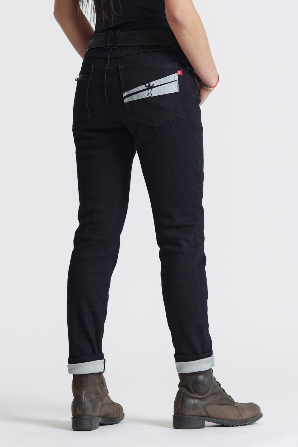 Pando Moto - Pando Moto Kissaki Ladies Black Jeans - Ladies Trousers - Salt Flats Clothing