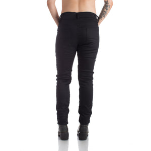Resurgence Gear Inc. - Resurgence Gear® Sara Jane Ladies Protective Motorcycle Riding Leggings in Jet Black - Ladies Trousers - Salt Flats Clothing