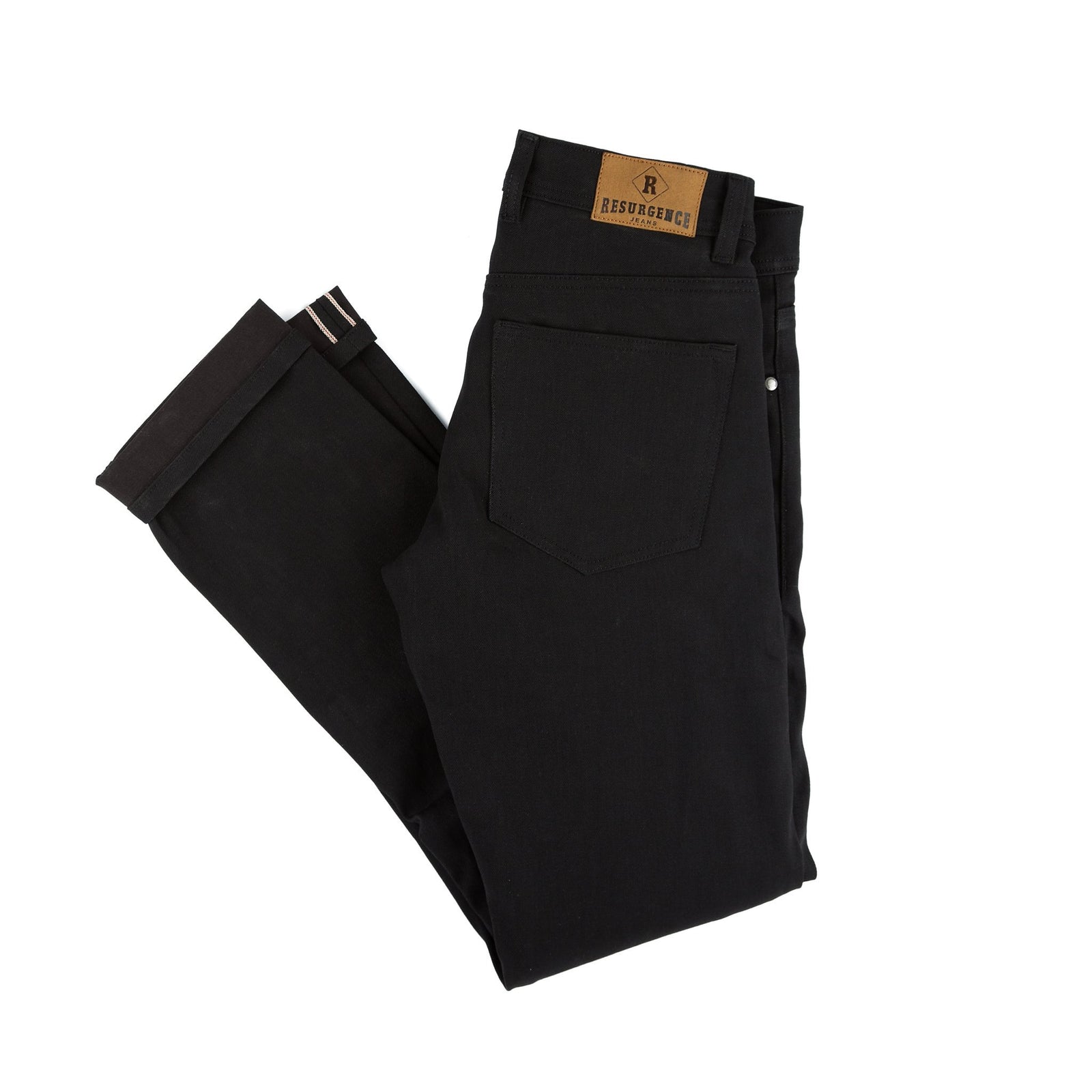 Resurgence Gear Inc. - Resurgence Gear® SKINNY Cafe Racer Men's BLACK Selvedge Protective Motorcycle Jeans - Men's Trousers - Salt Flats Clothing