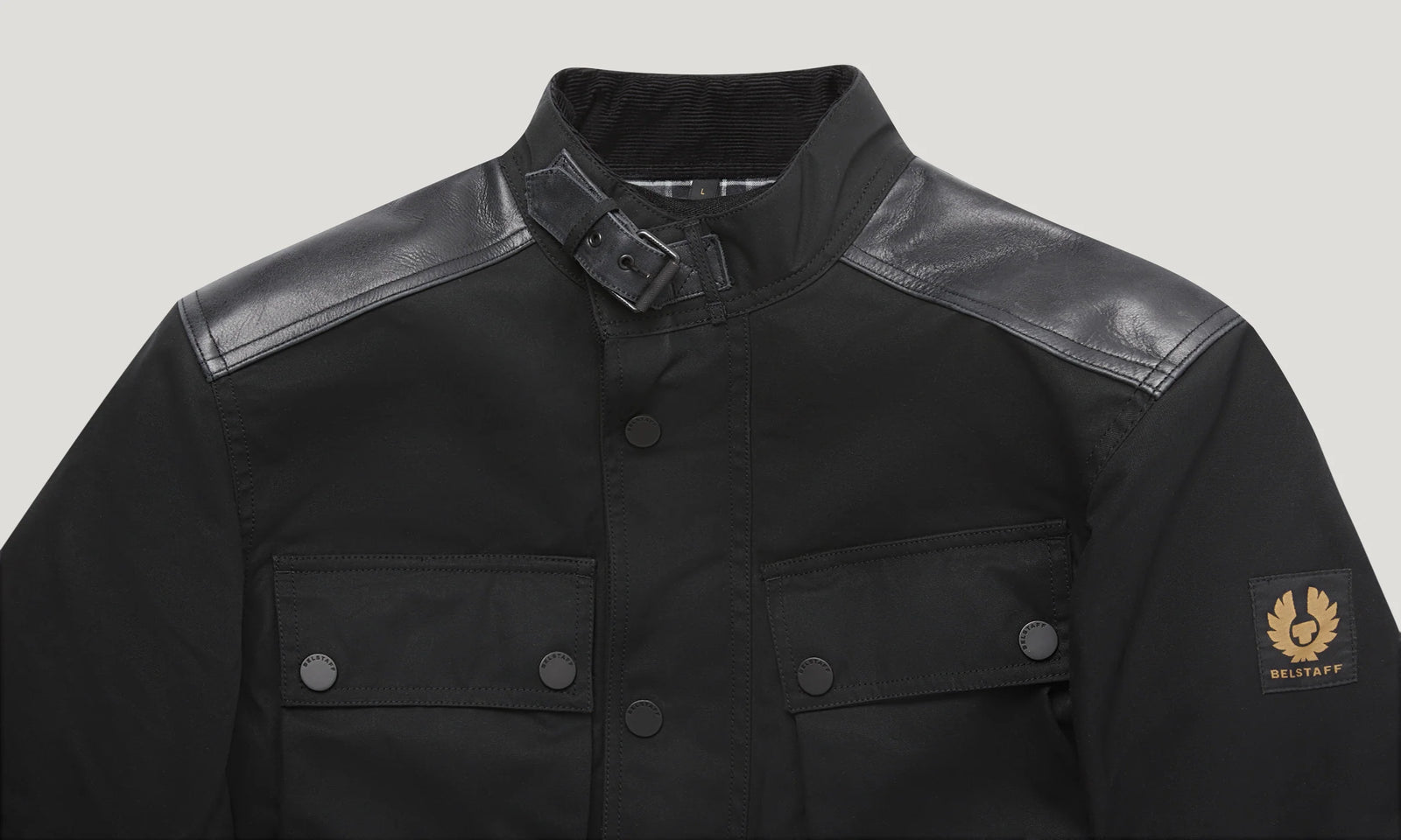Belstaff Trackmaster Men's Ultracore 8oz Dry Wax Jacket - Black - Salt Flats Clothing