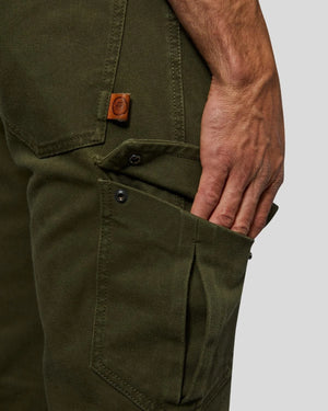 Rokker Cargo Slim Men's Motorcycle Trousers - Olive - Salt Flats Clothing