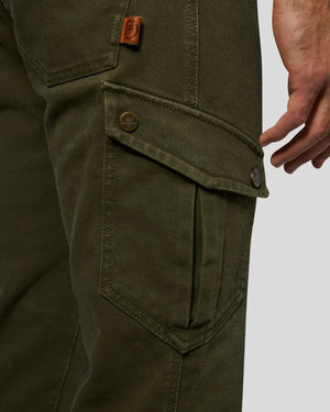 Rokker Cargo Slim Men's Motorcycle Trousers - Olive - Salt Flats Clothing