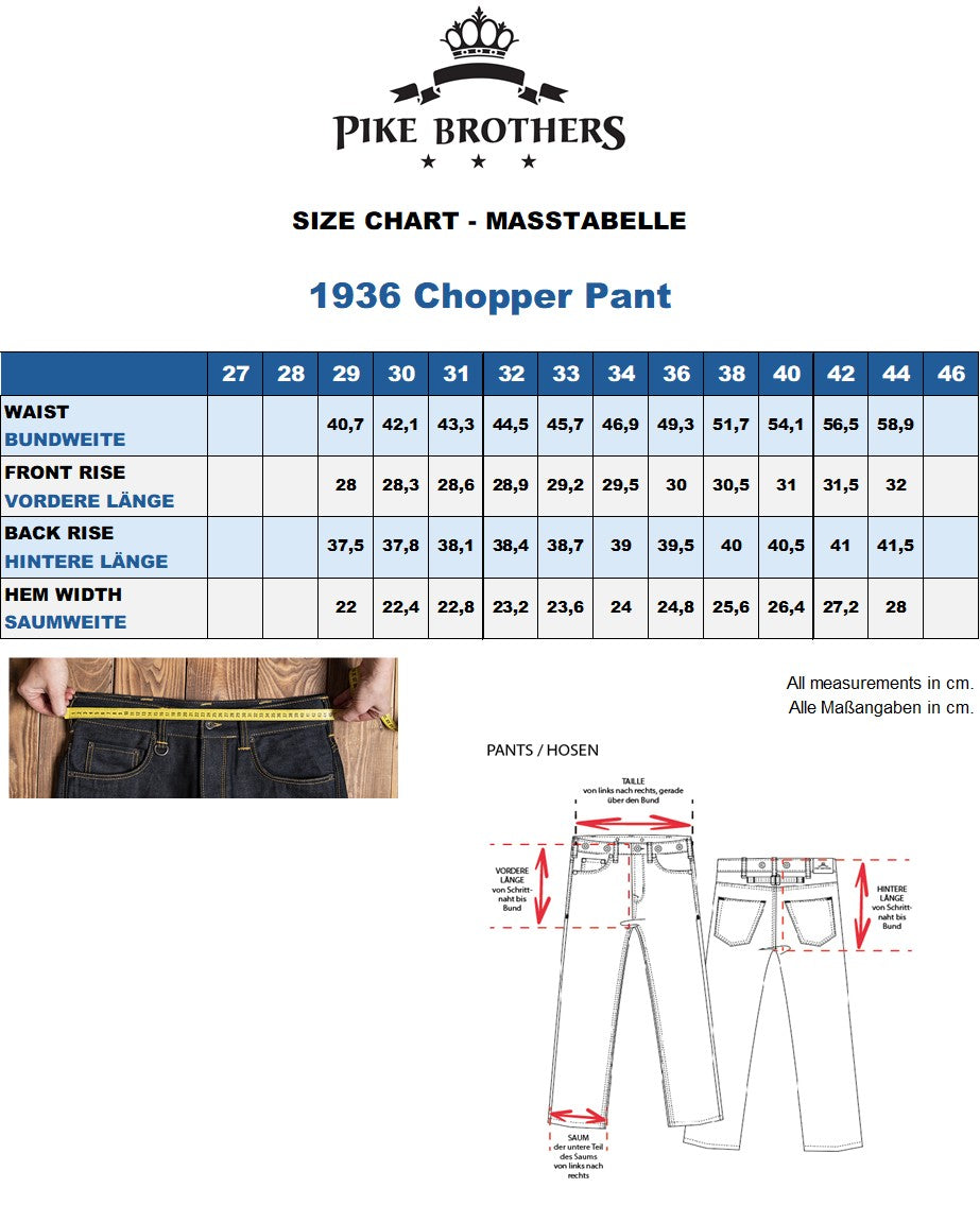 Pike Brothers 1936 Chopper Trousers Alcatraz - White - Salt Flats Clothing