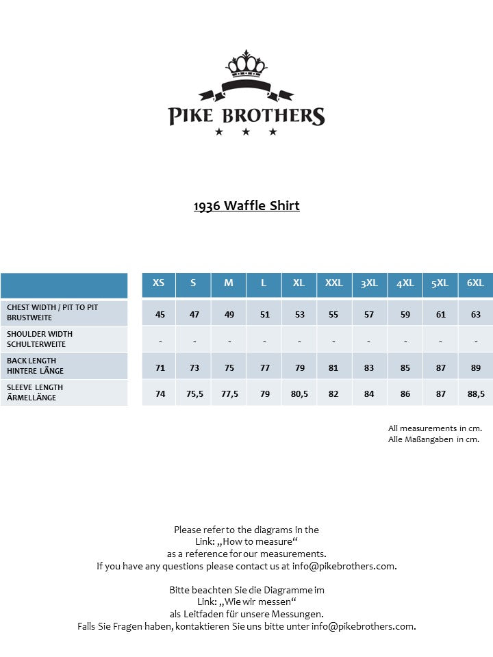 Pike Brothers 1936 Waffle Long Sleave Top - Shadow Blue - Salt Flats Clothing
