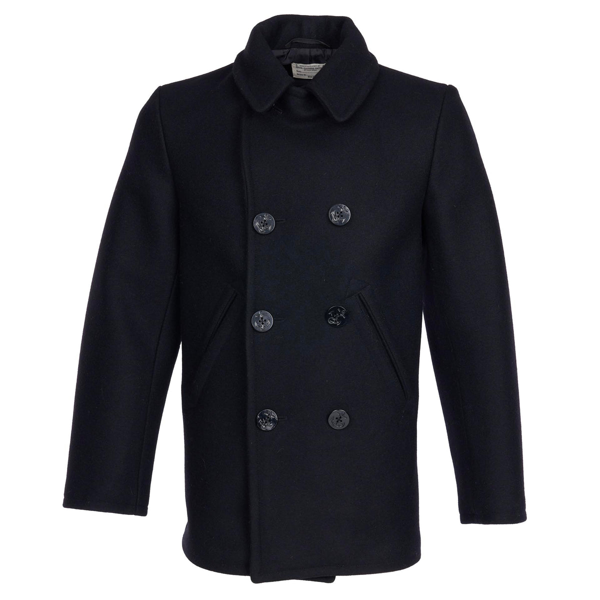 Pike Brothers 1938 Wool Pea Coat - Black - Salt Flats Clothing