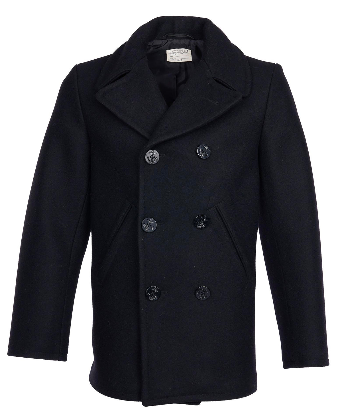 Pike Brothers 1938 Wool Pea Coat - Black - Salt Flats Clothing
