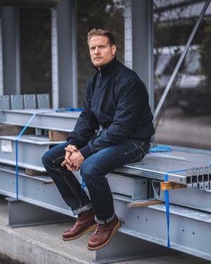 Pike Brothers 1942 Deck Zip Jacket - Dark Blue