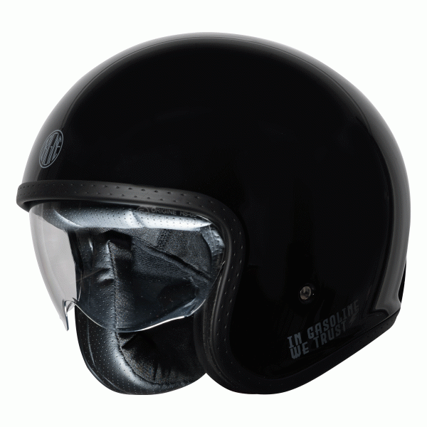 Origine Spirit 22.06 Open Face Helmet - Sticky Gloss Black - Salt Flats Clothing