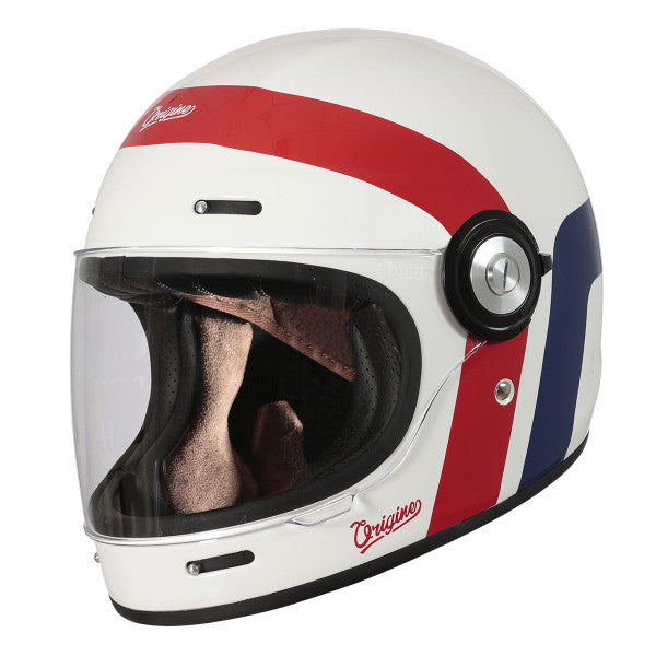 Origine Vega 22.06 Full Face Helmet - Great Gloss White / Red / Blue - Salt Flats Clothing
