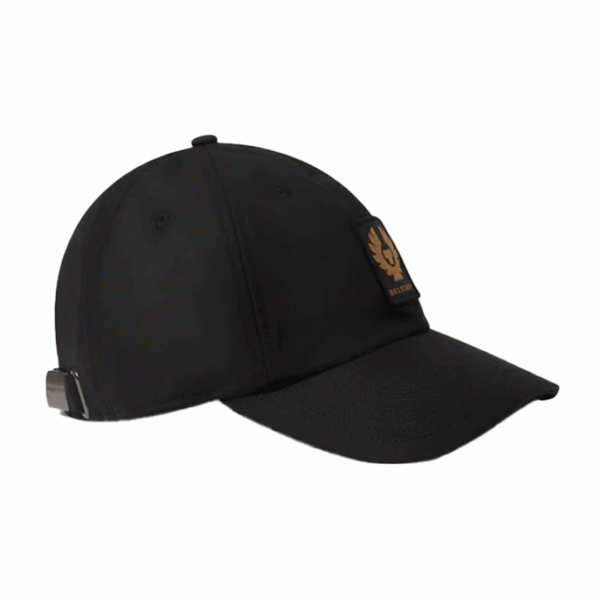 Belstaff Phoenix Patch Cap Wax Cotton - Black - Salt Flats Clothing