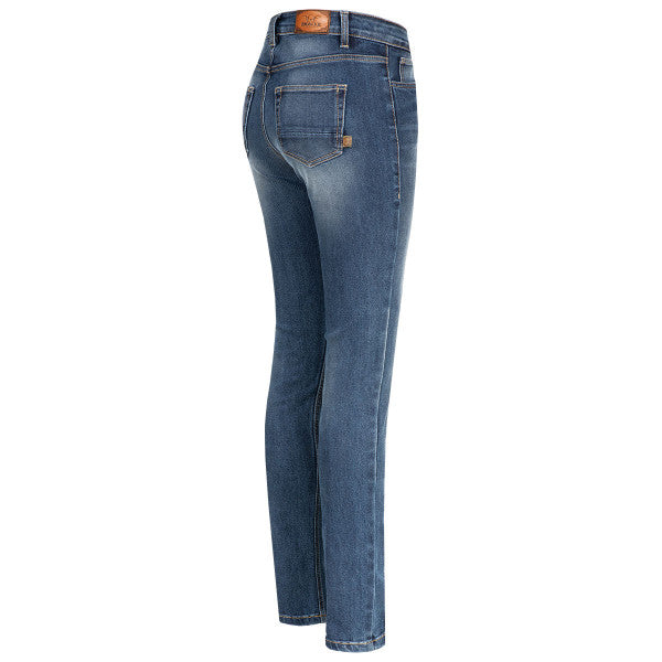 Rokker Rokkertech Ladies High Waist Motorcycle Jeans - Blue - Salt Flats Clothing